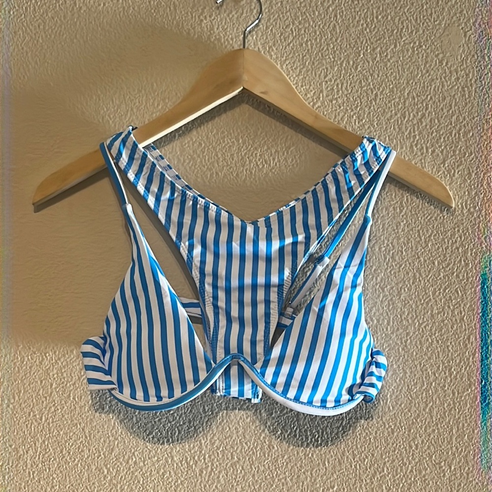 Women’s New Blue & White Striped Bikini
